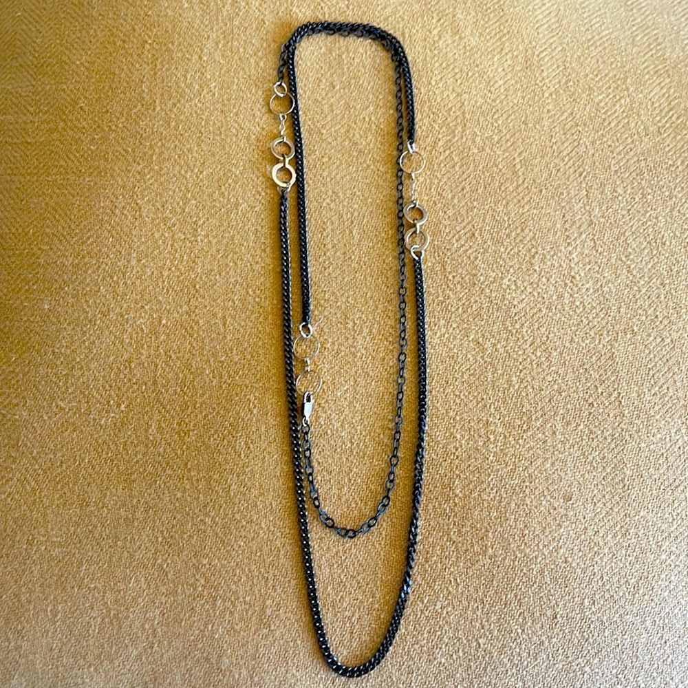California made designer, mixed metal 19” necklace